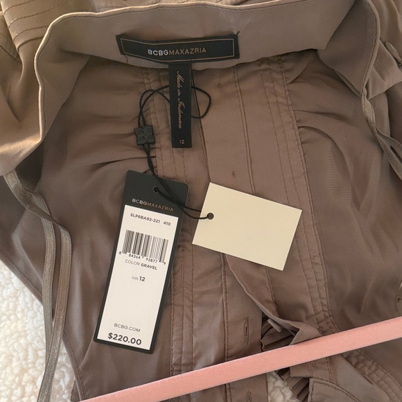 NWT BCBGMaxAzria Halter Ruffled Mini Dress - Picture 7 of 9